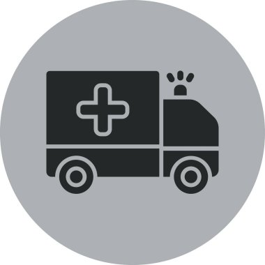 Ambulans vektör simgesi modern basit vektör illüstrasyonu