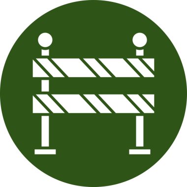 Vektör bariyeri düz simgesi