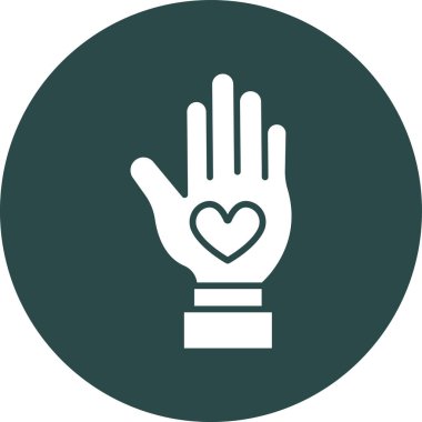 Kalp ikonu vektör illüstrasyonu