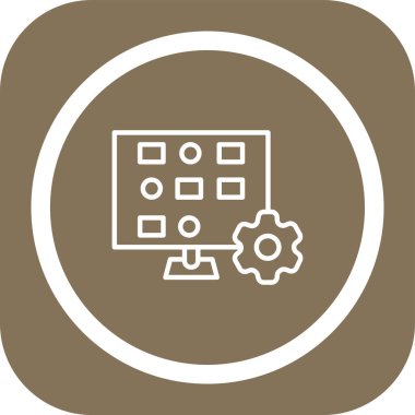 Düz biçim simgesi ayarlayan vektör