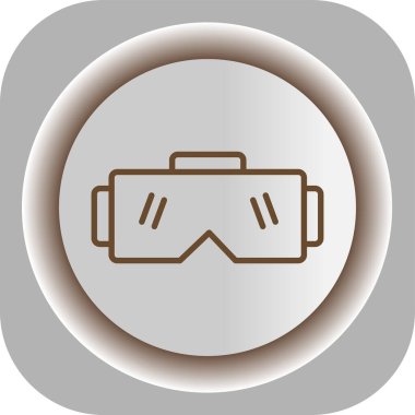 vektör gözlüğü simgesi, vektör illüstrasyonu