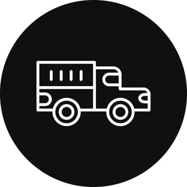 Bir kamyon simgesinin vektör çizimi