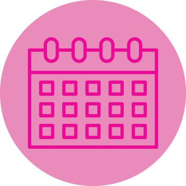 Takvim simgesinin vektör illüstrasyonu