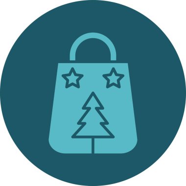 Yılbaşı ağacı simgesinin vektör illüstrasyonu