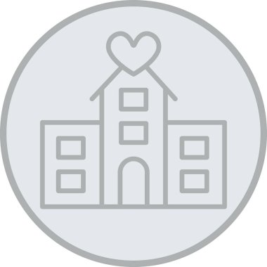 Bir ev simgesinin vektör illüstrasyonu