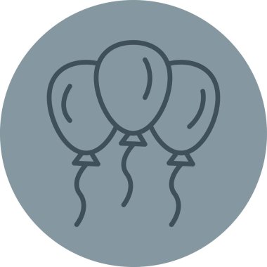 Balonlar. Web simgesi basit illüstrasyon