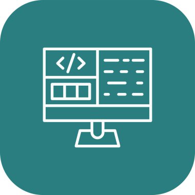Web tasarımı ve geliştirme düz vektör simgesi.