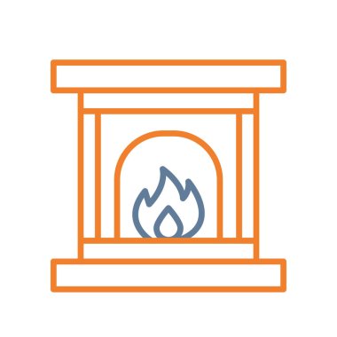 şömine simgesi vektör işareti