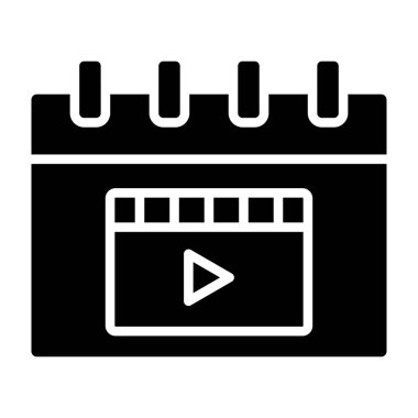 video vektör düz simge