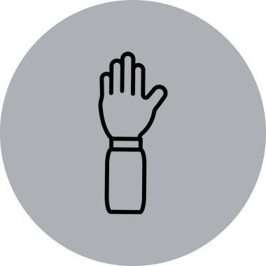 Bir el simgesinin vektör illüstrasyonu