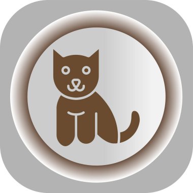 kedi simgesi, vektör illüstrasyonu