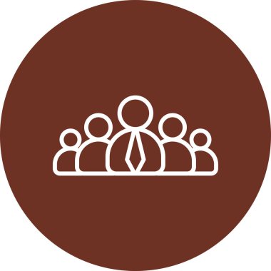 Çemberdeki insanların vektör çizimi