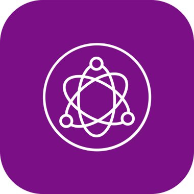 Web tasarımı için atom simgesi, vektör illüstrasyonu