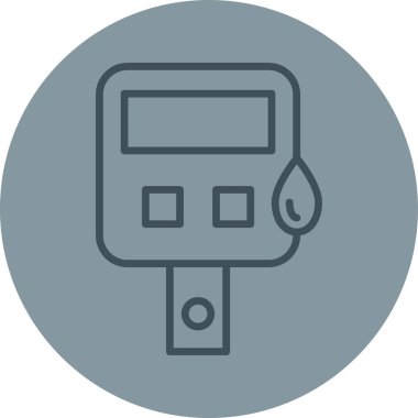 Tek bir elektrik metre simgesinin vektör illüstrasyonu