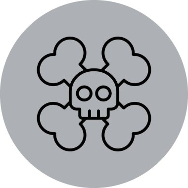 Kurukafa simgesi vektör illüstrasyonu