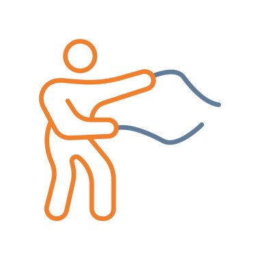 Futbolcu ikonu. İnce çizgi tasarımı çizimi. vektör izole