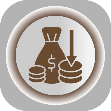 Dolar ve madeni para simgesi dijital para