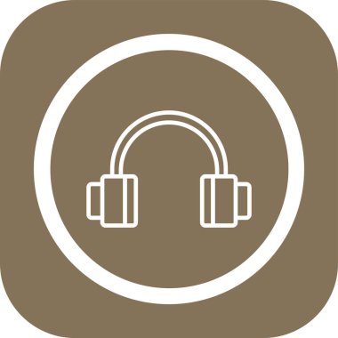 kulaklık simgesi vektör illüstrasyonu