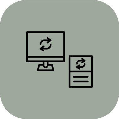 vektör lcd simgesi illüstrasyonu