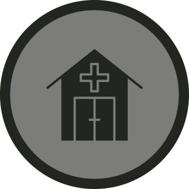 Moda tarzı izole edilmiş arka planda kilise simgesi