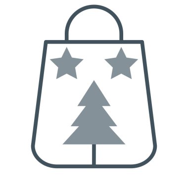 Alışveriş poşeti simgesi, vektör, illüstrasyon