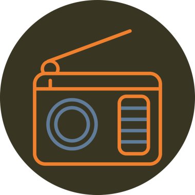 Radyo simgesinin vektör illüstrasyonu