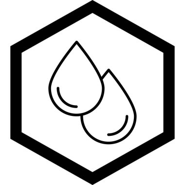 damla simgesi, basit vektör illüstrasyonu