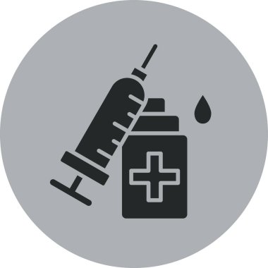 Tıp şişe simge vektör çizim