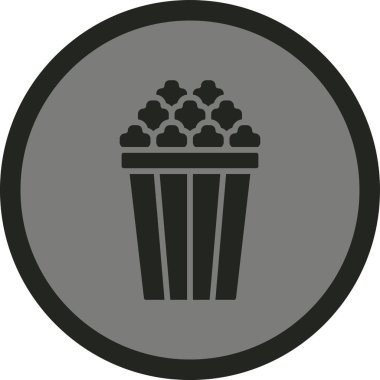 Moda tarzı izole edilmiş patlamış mısır simgesi