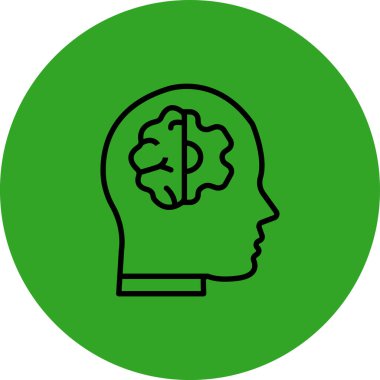 beyin ikonu vektör illüstrasyonu