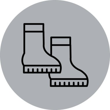 Çizmeler. Web simgesi vektör illüstrasyonu