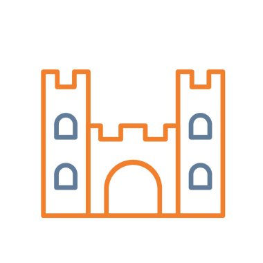 Vektör kale kulesi, düz biçim