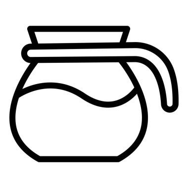 çay kavanozu simgesi, vektör çizgisi tasarımı