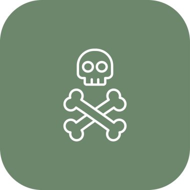 Kemik simgesi, vektör çizimi