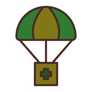 Paraşüt simgesinin vektör çizimi