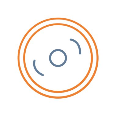 Beyaz arkaplanda çember simgesi vektörü