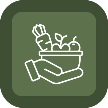 Gıda simgesinin vektör illüstrasyonu