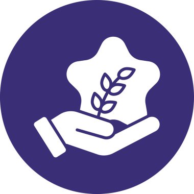 Bitki. Web simgesi basit illüstrasyon