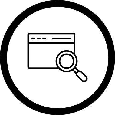 tarayıcı web simgesi, vektör illüstrasyonu