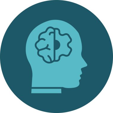 Baş vektör simgesine sahip beyin