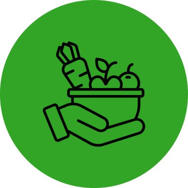 Bahçe simgesinin vektör illüstrasyonu