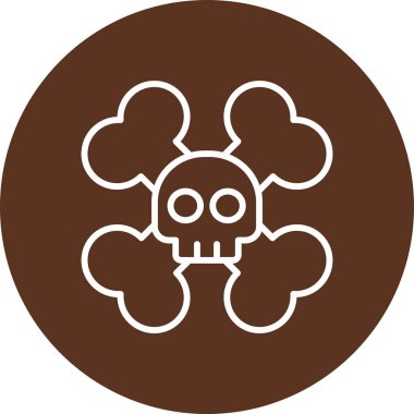 Kafatası. Web simgesi basit illüstrasyon