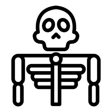 İnsan kafatası ikonu vektör illüstrasyonu