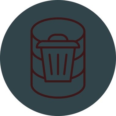 Çöp kutusu vektör illüstrasyonuName