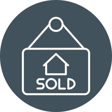 Satılmış vektör simgesi modern basit illüstrasyon