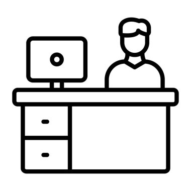 Masa. Web simgesi basit tasarım