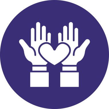 Kalp. Web simgesi vektör illüstrasyonu