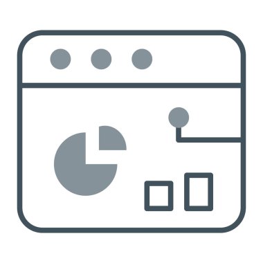 Satır tasarımında web sayfası simgesi. Düzenlenebilir felç. Mükemmel bir sembol. vektör