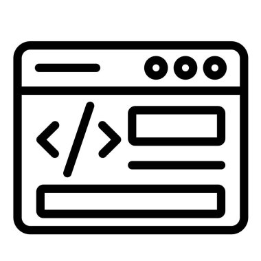 Web tasarım ikonu vektör illüstrasyonu