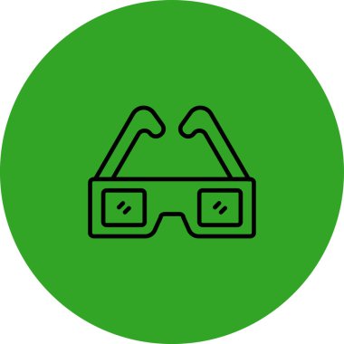 vr gözlük web simgesi, vektör illüstrasyonu